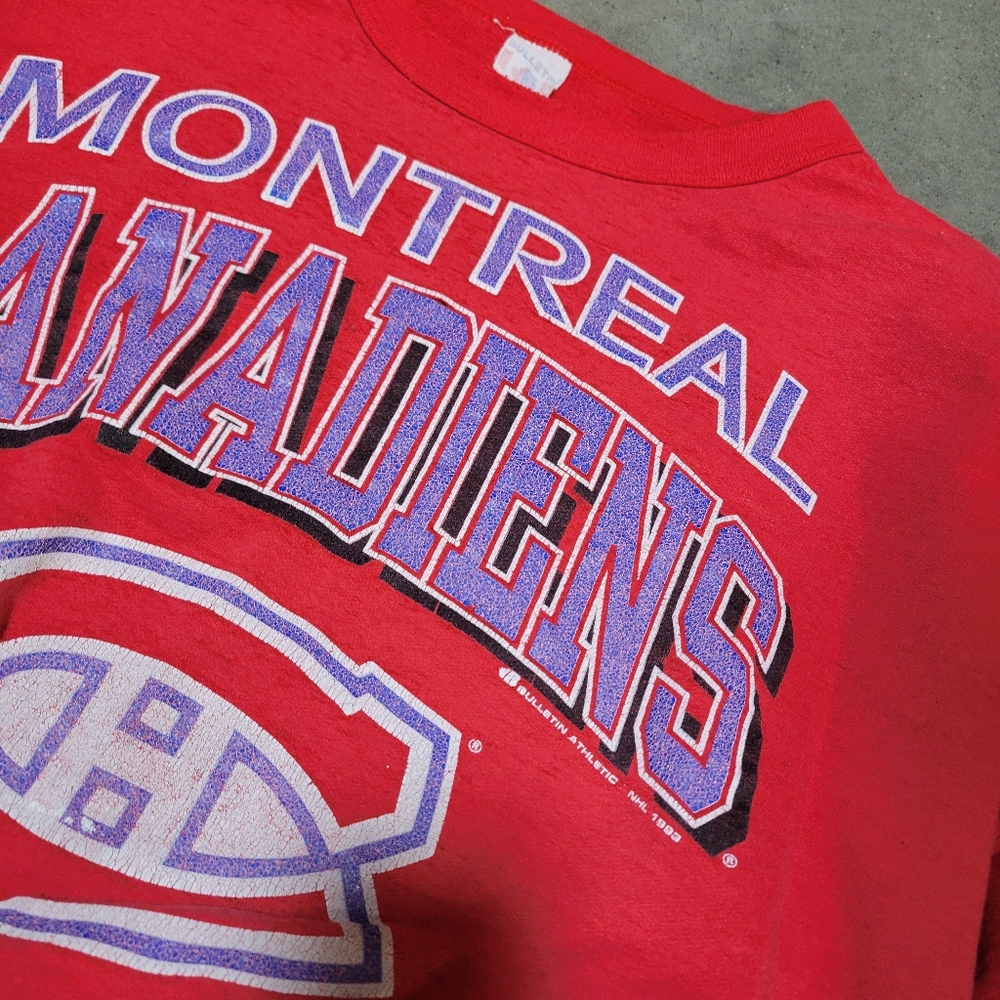 Vintage bulletin montreal Canadiens crewneck sweater men's xlarge 90s